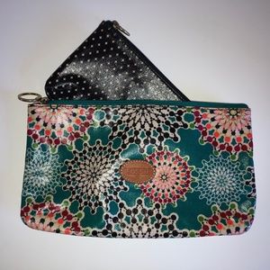 Fossil Bags - Fossil Coated Canvas Makeup Pouches (2 pouches) Fossil Bags - Fossil Coated Canvas Makeup Pouches (2 pouches)
